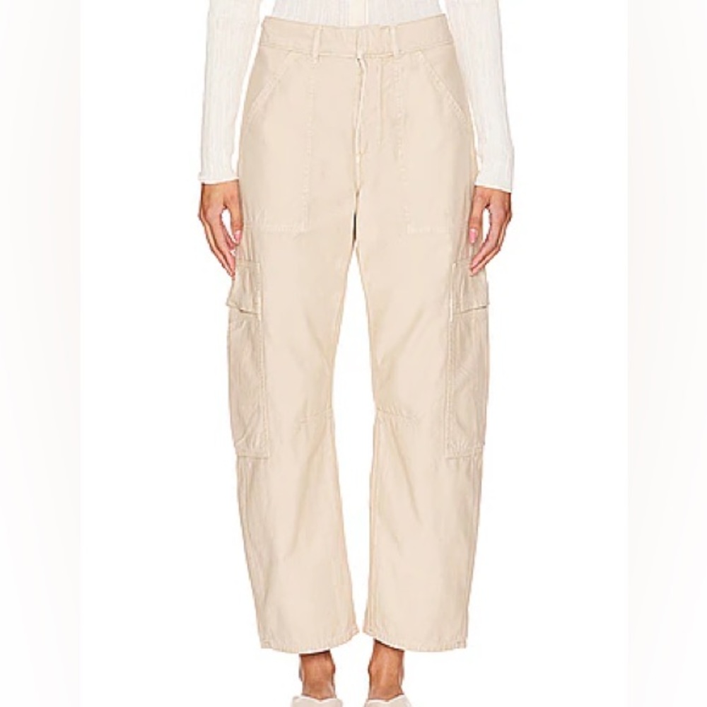 Citizens Of Humanity Cream Wide Leg Jeans